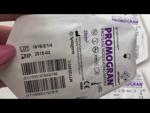 Видео о препарате Промогран (Promogran) повязка 28*28 см повязка 1шт